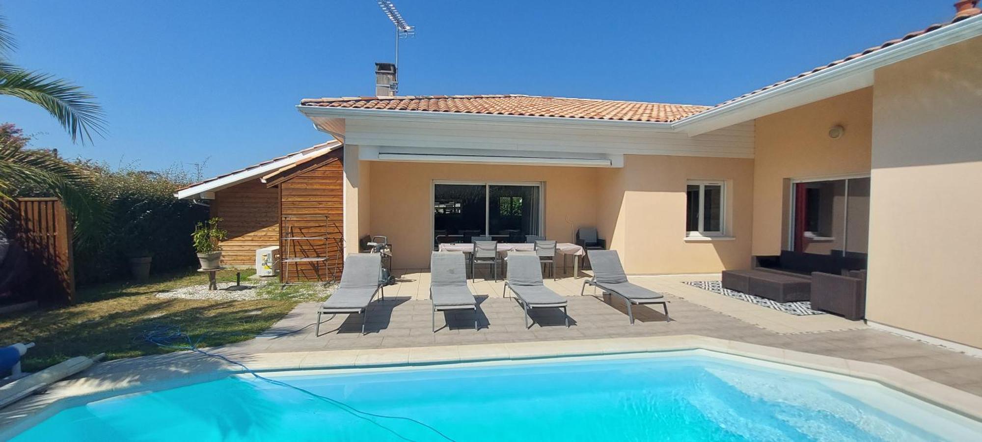 Villa Piscine Proche Plages Angresse Exterior foto